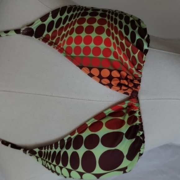 NWOT Shein psychedelic bikini with ruched skirt and head scarf Sz XL 3 PIECES! - Picture 6 of 16